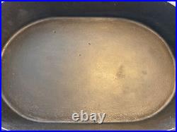 Vintage Columbus Iron Works Cast Iron C S 7 Footed Dutch Oven Oval 16x10