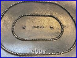 Vintage Columbus Iron Works Cast Iron C S 7 Footed Dutch Oven Oval 16x10