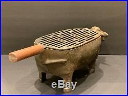 Vintage Cow Charcoal Cast Iron Grill