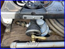 Vintage Detroit Jewel #52 Gas 2 Burner Cast Iron Camp Stove