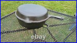 Vintage Double Cast Iron Skillet Chicken Fryer With Skillet Lid Restored