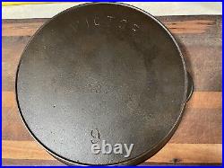 Vintage Early Victor Griswold #9 Cast Iron Skillet withHeat Ring #723 Restored