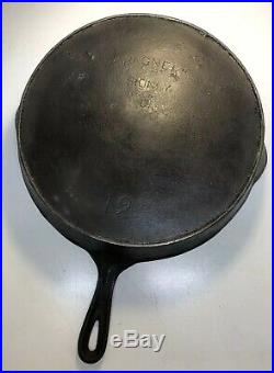 Vintage Early Wagner Sidney O #12 Cast Iron Skillet Arch Logo and Heat Ring