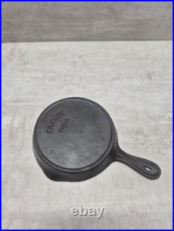 Vintage FAVORITE PIQUA Cast Iron Toy Skillet Block Logo Smooth Bottom Restored