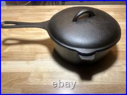 Vintage Fully Restored BSR Red Mountain Cast Iron Sauce Pan Stew Pot with Lid 2 Qt