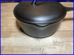 Vintage Fully Restored BSR Red Mountain Cast Iron Sauce Pan Stew Pot with Lid 2 Qt