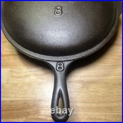 Vintage Fully Restored Unknown Maker Cast Iron Chicken Fryer Raised 8 Sits Flat
