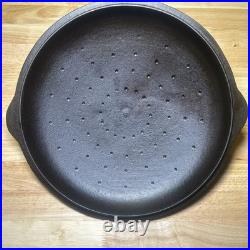 Vintage Fully Restored Unknown Maker Cast Iron Chicken Fryer Raised 8 Sits Flat