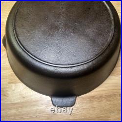 Vintage Fully Restored Unknown Maker Cast Iron Chicken Fryer Raised 8 Sits Flat