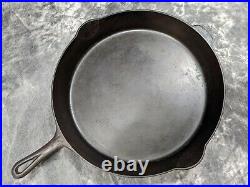 Vintage GRISWOLD #14 Cast Iron Skillet 718 Large Block Letter Logo with Heat Ring