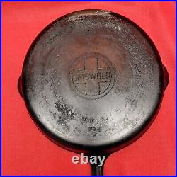 Vintage GRISWOLD #9 Cast Iron Skillet Fry Pan Large Block Logo Erie PA 710 B