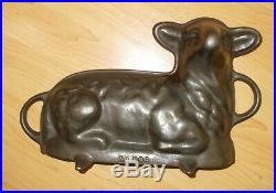 Vintage GRISWOLD Cast Iron Lamb Cake Mold No. 866 with original box and insert