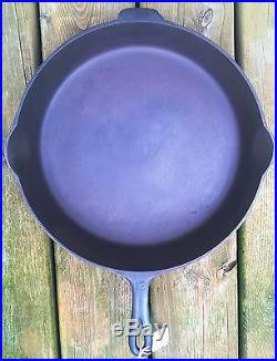 Vintage GRISWOLD Cast Iron SKILLET Frying Pan #12 LARGE BLOCK LOGO-RESTORED