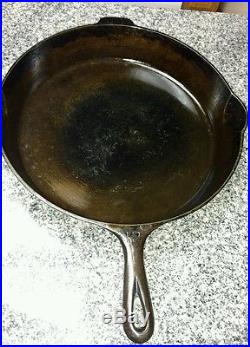 Vintage GRISWOLD Cast Iron SKILLET Frying Pan #12 SEASONED FIRE RING ERIE PA 719