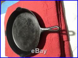 Vintage GRISWOLD Cast Iron SKILLET Frying Pan # 14 LARGE BLOCK LOGO