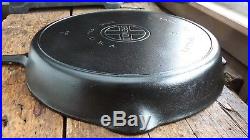 Vintage GRISWOLD Cast Iron SKILLET Frying Pan # 14 LARGE BLOCK LOGO Ironspoon