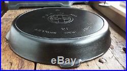 Vintage GRISWOLD Cast Iron SKILLET Frying Pan # 14 LARGE BLOCK LOGO Ironspoon