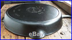 Vintage GRISWOLD Cast Iron SKILLET Frying Pan # 14 LARGE BLOCK LOGO Ironspoon