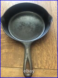 Vintage GRISWOLD Cast Iron SKILLET Frying Pan # 6 LARGE BLOCK LOGO