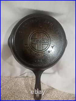 Vintage GRISWOLD Cast Iron SKILLET Frying Pan 6 LARGE BLOCK LOGO 699 Erie Pa