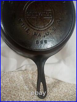 Vintage GRISWOLD Cast Iron SKILLET Frying Pan 6 LARGE BLOCK LOGO 699 Erie Pa