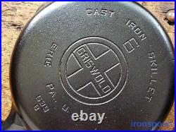 Vintage GRISWOLD Cast Iron SKILLET Frying Pan # 6 LARGE BLOCK LOGO Ironspoon