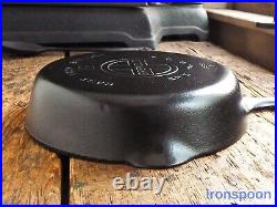 Vintage GRISWOLD Cast Iron SKILLET Frying Pan # 6 LARGE BLOCK LOGO Ironspoon