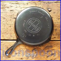 Vintage GRISWOLD Cast Iron SKILLET Frying Pan # 7 LARGE BLOCK LOGO Ironspoon