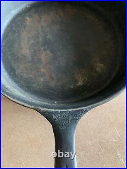 Vintage GRISWOLD Cast Iron SKILLET Frying Pan # 8 LARGE BLOCK LOGO