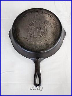 Vintage GRISWOLD Cast Iron SKILLET Frying Pan # 8 LARGE BLOCK LOGO 704E VTG