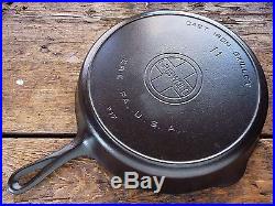 Vintage GRISWOLD Cast Iron SKILLET Frying Pan RESTORED # 11 LARGE BLOCK LOGO