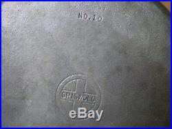 Vintage Griswold #10 Cast Iron Skillet Frying Pan Small Block Logo 716-s USA