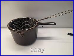 Vintage Griswold #1003 Cast Iron Deep Fat Fryer with Basket