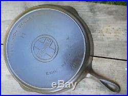 Vintage Griswold #11 717 Cast Iron Skillet with Heat Ring