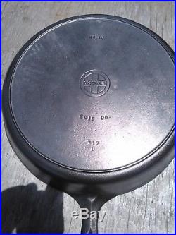 Vintage Griswold 12# 719 D Cast Iron Skillet Smoke Ring Clean