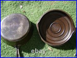 Vintage Griswold #8 Deep Cast Iron Chicken Fryer 777 B Skillet With Lid