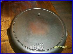 Vintage Griswold #9 Iron Mountain Cast Iron Skillet With Heat Ring 1082