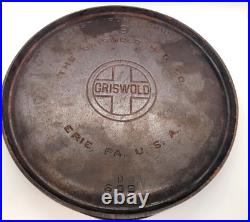 Vintage Griswold #9 Large Block Cast Iron Griddle 609D
