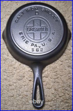 Vintage Griswold Cast Iron #0 Large Logo Skillet With Heat Ring No. 0