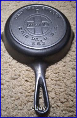 Vintage Griswold Cast Iron #0 Large Logo Skillet With Heat Ring No. 0