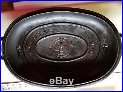 Vintage Griswold Cast Iron # 5 Oval Roaster Nice