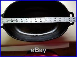 Vintage Griswold Cast Iron # 5 Oval Roaster Nice