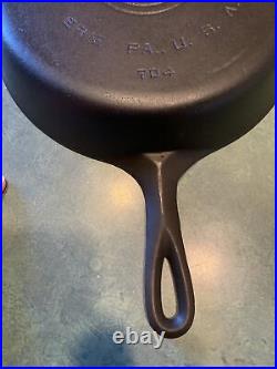 Vintage Griswold Cast Iron #8 704 Level Cleaned/Seasoned