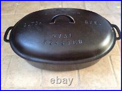 Vintage Griswold Cast Iron Dutch Oval Oven No. 7 With Lid And Trivet
