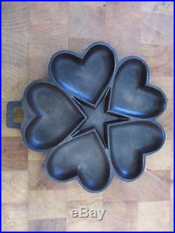 Vintage Griswold Cast Iron Hearts Star 100 No 960