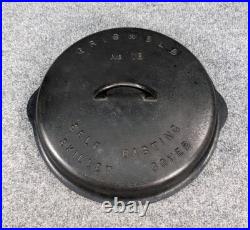 Vintage Griswold Cast Iron No. 10 Self Basting Skillet Cover Lid #1050