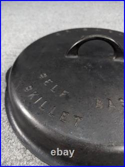 Vintage Griswold Cast Iron No. 10 Self Basting Skillet Cover Lid #1050