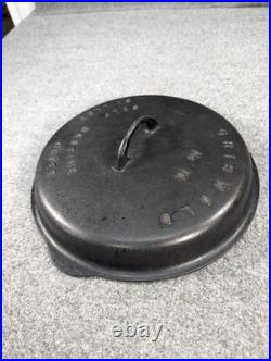 Vintage Griswold Cast Iron No. 10 Self Basting Skillet Cover Lid #1050