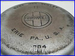 Vintage Griswold Cast Iron No. 8 Skillet 704 with Self Basting Skillet Cover 1048A