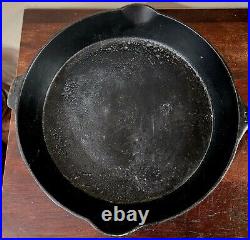 Vintage Griswold Cast Iron Skillet No 12 Logo Erie Pa. 719 A Flat Cooking Decor